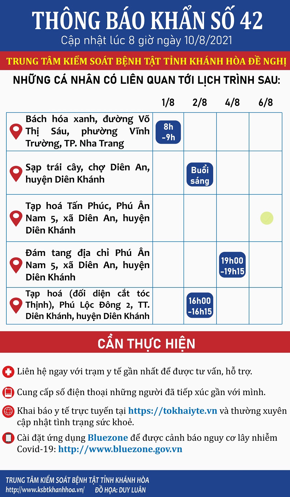 THÔNG BÁO KHẨN SỐ 42